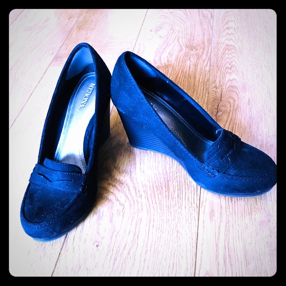 Merona, size 7, heeled loafers
